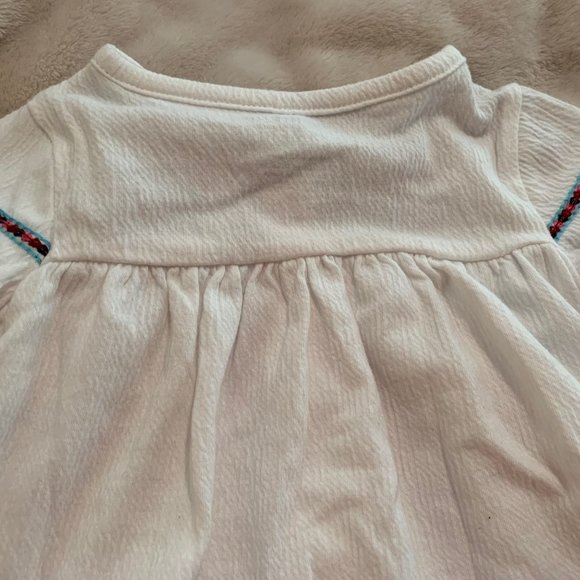 Carter's White Boho Embroidered Look Shacket Size 9 Months - Picture 10 of 15